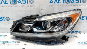 Headlight front left bare Honda Accord 16-17 halogen under DRL, for polishing