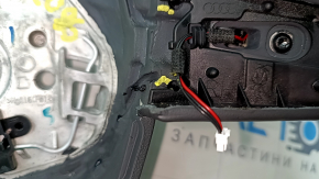 Bare steering wheel Audi Q5 80A 18-20 leather, black, with petals, scratches, torn fasteners, dents, worn pad