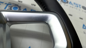 Bare steering wheel Audi Q5 80A 18-20 leather, black, with petals, scratches, torn fasteners, dents, worn pad