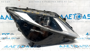 Front right headlight complete Lincoln MKZ 13-16 LED, for polishing, broken mount