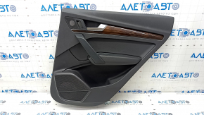 Door trim card rear right Audi Q5 80A 18-20 black, with wood insert, black armrest, scratch