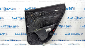 Door trim card rear left Audi Q5 80A 18-20 black, with wood insert, black armrest, dent, broken edge