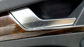 Door trim card front left Audi Q5 80A 18-20 black, with wood insert, black armrest, broken trim, chip, bumps