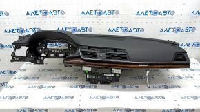 Torpedo front panel with AIRBAG Audi Q5 80A 18-20 black with deflectors and wood inserts