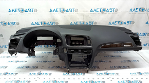 Torpedo front panel without AIRBAG Audi Q5 8R 09-17 black, dark wood trim