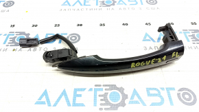 Door handle outer front left Nissan Rogue 21-23 Japan built, keyless, black gloss