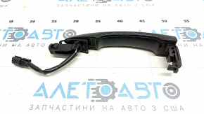 Door handle outer front left Nissan Rogue 21-23 Japan built, keyless, black gloss
