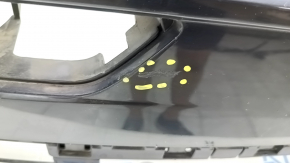 Bare rear bumper upper part Audi Q5 80A 18-20 without parking sensors, graphite, dents, broken fasteners