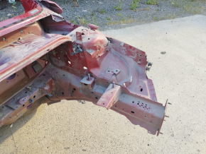 Front left quarter Lincoln MKZ 13-20 hybrid, red, on the body