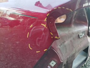 Quarter wing rear left Lincoln MKZ 13-20 red, on the body, dented, bumps