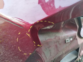 Quarter wing rear left Lincoln MKZ 13-20 red, on the body, dented, bumps