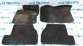 Set of floor mats for Ford Focus mk3 11-18 cloth black, for dry cleaning, tear, cracks