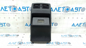Rear center console trim Nissan Rogue 21-23 with deflector, black, type 2, scuffs