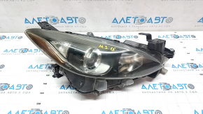 Headlight front right Mazda 3 14-16 bare BM dorest halogen, for polishing