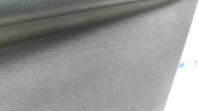 Door trim card front right Nissan Rogue 21-23 Japan built black with gray insert cloth, armrest leather, brown top, scratches