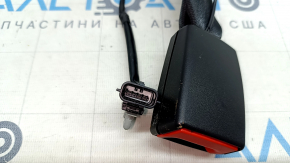 Seat belt latch rear left Nissan Rogue 21-23 Japan built, black, with sensor