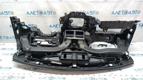 Torpedo front panel without AIRBAG Jeep Compass 17- black, black glossy inserts