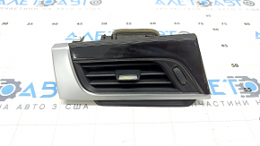Front panel trim with deflector left BMW X1 F48 16-22 black gloss + chrome, broken fastening, swollen chrome
