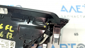 Front panel trim with deflector left BMW X1 F48 16-22 black gloss + chrome, broken fastening, swollen chrome
