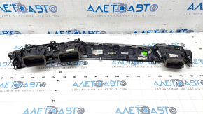 Front panel trim with deflectors right BMW X1 F48 16-22 black gloss + chrome, broken fastening