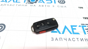 Key VW Tiguan 12-17 4 buttons, folding, worn