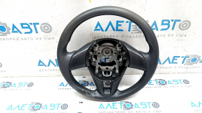 Naked steering wheel Mazda 3 14-16 BM prerest, rubber, black, worn