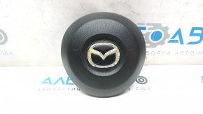 Airbag in steering wheel driver Mazda 3 14-16 BM dorest black useful chrome badge, broken mount