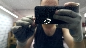 Panorama assembly BMW X1 F48 16-22 black curtain, scratches on glass, curtain tear, needs cleaning