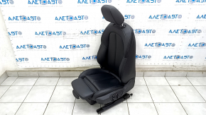 Driver's seat BMW X1 F48 16-19 with airbag, electric, heated, with memory, black leather, with control unit, scratches on plastic