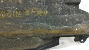 Front right underbody protection Nissan Rogue 21-23 Japan built, torn, worn