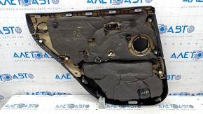 Door trim card rear right BMW X1 F48 16-22 leather black, black insert, backlight, scratches