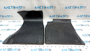 Set of floor mats for Audi A4 B8 08-16 black rubber
