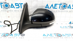 Side mirror left VW Tiguan 09-17 6 pins, turn signal, heated, black LC9X, butt