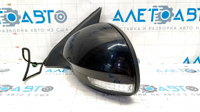 Side mirror left VW Tiguan 09-17 6 pins, turn signal, heated, black LC9X, butt