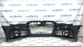 Bare front bumper Audi A6 C7 16-18 rest, s-line for parking sensors, for headlight washers, black, scratches, worn