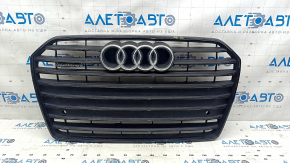 Radiator grille assembly Audi A6 C7 16-18 rest matt+black gloss, sand