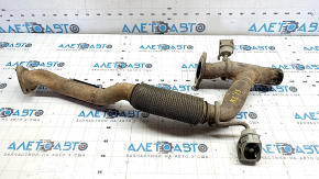 Right intake pipe Jeep Cherokee KL 19- 3.2 AWD studs are sawn off, the mesh on the corrugation is torn, it is crushed