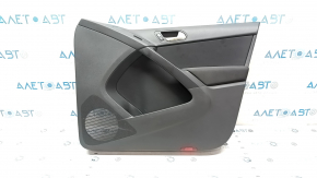 Door trim card front right VW Tiguan 09-17 black, with black insert cloth, armrest cloth, scratches