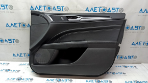 Door trim card front right Ford Fusion mk5 13-16 titanium black, with leather insert, leather armrest, molding gray gloss, scratches