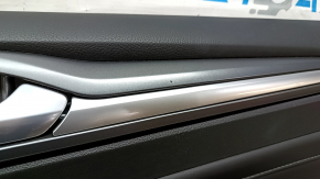 Door trim card front right Ford Fusion mk5 13-16 titanium black, with leather insert, leather armrest, molding gray gloss, scratches