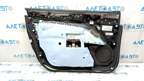Door trim card front right Ford Fusion mk5 13-16 titanium black, with leather insert, leather armrest, molding gray gloss, scratches