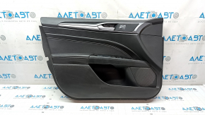 Door trim card front left Ford Fusion mk5 13-16 titanium black, with black insert leather, armrest leather, molding gray gloss