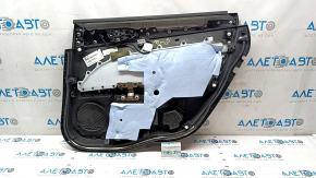 Door trim card rear left Ford Fusion mk5 13-16 titanium black, with black insert leather, armrest leather, molding gray gloss