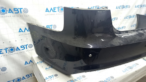 Bare rear bumper Audi A6 C7 16-18 rest for parking sensors, black, dents