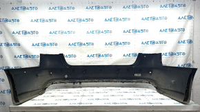 Bare rear bumper Audi A6 C7 16-18 rest for parking sensors, black, dents