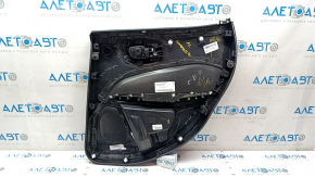 Door trim card rear left Jeep Compass 17- black, beats, insert black leather, armrest black leather, black stitching