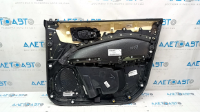 Door trim card front left Jeep Compass 17- black, beats insert black leather, black leather armrest, black stitching