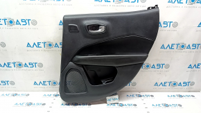 Door trim card rear right Jeep Compass 17- black, beats, black leather insert, black leather armrest, black stitching