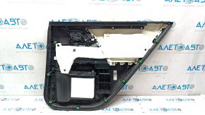 Door trim card rear left Honda Accord 13-17 black with black insert leather, armrest leather, scratches