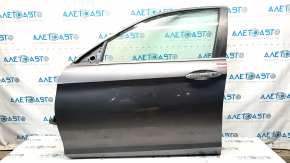 Door assembly front left Honda Accord 13-17 Keyless, graphite NH797M, rust, without door seal, bump on overlay
